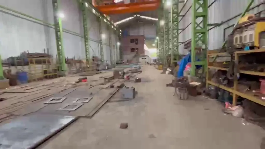CNC cutting workshop floor with MS plates