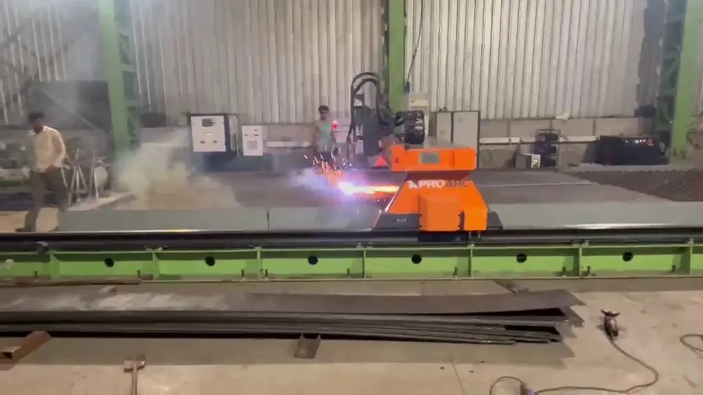 Heavy plate CNC cutting bed with water-free slat table